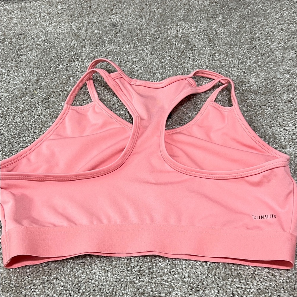 Adidas Coral Pink Racerback Bra - Picture 3 of 3